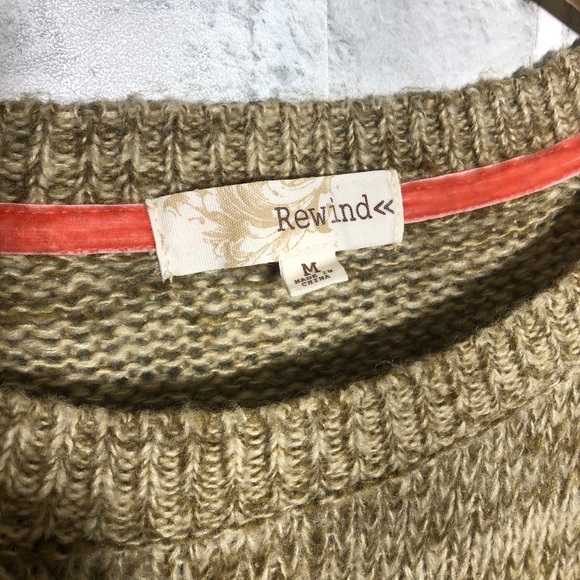 Rewind women’s Pug Soft TAN Knitted Sweater  M - Picture 5 of 7